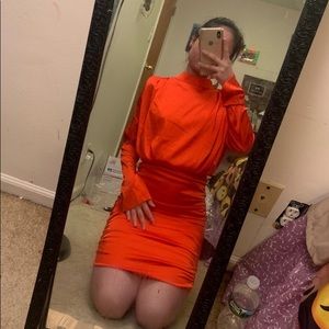 Orange reddish color body dress